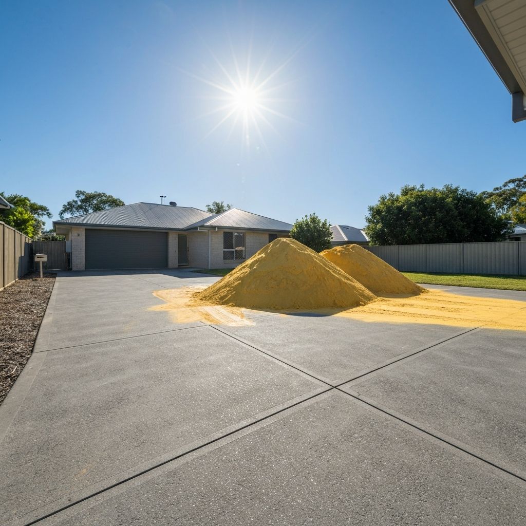Bulk sand delivery on a residential property Sunshine Coast